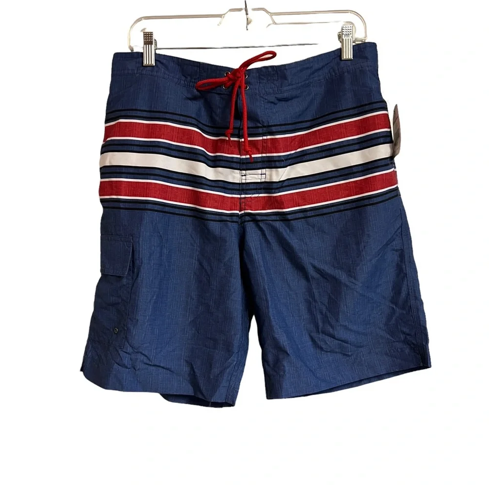 Chaps red and blue cargo swim trunks - Picture 1 of 7